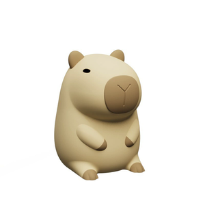 2026 Trend Tap control Capybara Cute <b>LED</b> Night Lamp Soft Silicone USB Rechargeable Animal Bedside table <b>Light</b> for kids - Product Image 3