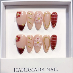 ปลายเล็บปลอม Betifnail 2026 รุ่นสปริง ทำมือแท้ สไตล์ฝรั่งเศส ประดับมุก รูปทรงอัลมอนด์ ดีไซน์ดอกไม้ 3 มิติ สไตล์สดใส ราคาขายส่ง - Product Image 5