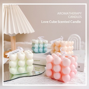Ins Nordic Style Creative Gradient Heart Magic Cube Scented Candle Atmosphere Birthday Gift Wedding Favor Candle - Product Image 3