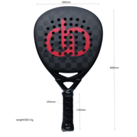 Raquette de padel en fibre de carbone 18K, forme diamant, style d'attaque professionnel, avec noyau en EVA