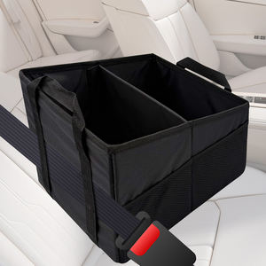 OEM lüks çok bölmeli araba organizatör saklama çantası dayanıklı Polyester su geçirmez katlanabilir seyahat deri koltuk geri asılı - Product Image 1