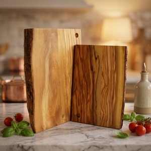 Tabla de servir plana de madera de olivo para cocina, tabla de cortar de madera - Product Image 2