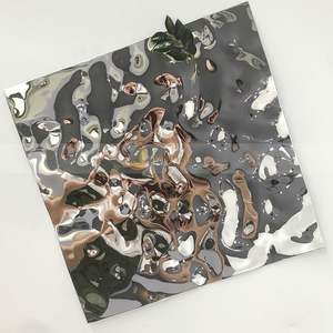EX106 Decor Panel <b>Mirror</b> Water Ripple Stainless Steel 201 304 Ceiling <b>Sheet</b> Gold Silver Black Surface for Wall Decorative - Product Image 1