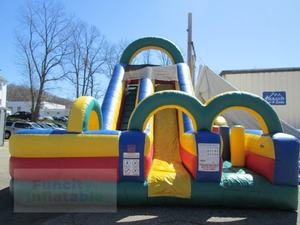 Trampolín gigante al aire libre Parque temático Equipo Jumping Castle <span class=keywords><strong>Funhouse</strong></span> Carrera de obstáculos - Product Image 3