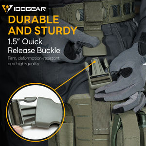 Sac de jambe tactique IDOGEAR avec boucle à dégagement rapide, vert Ranger, panneau de jambe réglable universel pour jambe gauche/droite - Product Image 3