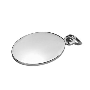 Piastra ovale in lega di zinco 25x33mm per macchine per incisione laser - Product Image 1