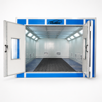 Cabine de peinture automobile complète anti-explosion personnalisable avec chauffage électrique et éclairage LED pour garage ou atelier indépendant
