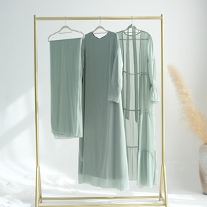 Cardigã Aberto Elegante com Renda Estilo Turco do Oriente Médio Dubai, <span class=keywords><strong>Tie</strong></span> Dye Respirável, Moda Muçulmana Feminina, Abaya Modesta - Product Image 4