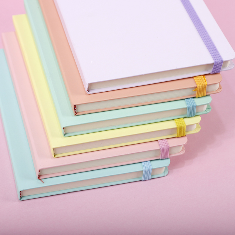 Лидер продаж Amazon индивидуальные академические канцелярские принадлежности Papelera Macaron пустой блокнот формата А5 в твердом переплете с логотипом