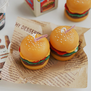 Nueva Llegada: Velas Estéticas con Diseño 3D de Hamburguesa para Amantes de la Comida Rápida, Regalo Creativo para Decoración del Hogar - Product Image 4
