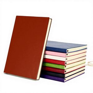 A5 PU Notebook Hardcover Diary Notebook High Quality Line Pages <b>Bookmark</b> Journal Enterprise Customization logo - Product Image 1