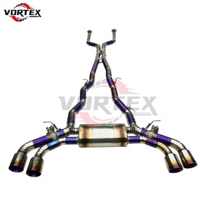Escape Catback VORTEX Grado 5 Ti Valvetronic para BMW M5 G90 4.4T S63 V8 2024+ Puntas Quemadas Arcoíris Tubo en X - Product Image 1