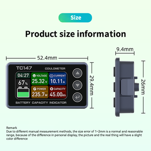 BW-TC147 50A phổ quát Xe pin Màn hình sạc xả Điện áp pin chỉ số công suất Tester Meter - Product Image 3