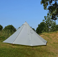 Tente ultralégère pyramide tipi en tissu nylon ripstop enduit de silicone 20D