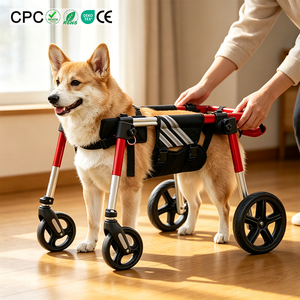 Fauteuil roulant <span class=keywords><strong>pour</strong></span> <span class=keywords><strong>chien</strong></span> à 4 roues <span class=keywords><strong>pour</strong></span> chiens handicapés aux pattes avant, <span class=keywords><strong>chariot</strong></span> de mobilité <span class=keywords><strong>pour</strong></span> animaux de compagnie avec support complet et rotation à 360° <span class=keywords><strong>pour</strong></span> chiens paralysés ou blessés - Product Image 1