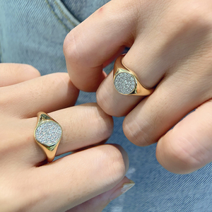 อาซูโอ 18K ทองคำแท้สีเหลืองเพชรธรรมชาติ 0.30 กะรัต ทรงบริลเลียนท์ แหวนสไตล์วินเทจ ของขวัญสำหรับผู้หญิง แหวนหมั้น น่ารัก - Product Image 6