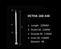 TAH160-448 mélangeur tube équipement de mélange mélangeur statique en plastique 1/4 pouces slip luer fluide mélangeur buse d'éducateur de pulvérisation