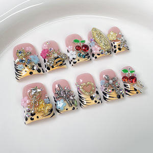 <span class=keywords><strong>Uñas</strong></span> postizas acrílicas 3D hechas a mano, con diseño de pato, de cobertura completa, para aplicación en dedos - Venta al por mayor (10 unidades) - Product Image 4