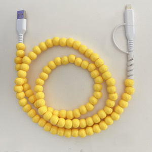 Đồ trang sức phương Tây handmade thiết kế hạt sạc Acrylic Đính cườm điện thoại Sạc dây - Product Image 3