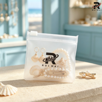 Sac à fermeture éclair en PVC transparent personnalisable pour boucles d'oreilles, colliers, montres - Réutilisable, soudage thermique, impression d'écran, logo personnalisé, cadeau de bijoux