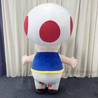 Costume de mascotte gonflable personnalisé pour adultes, personnage de dessin animé, champignon, crapaud, à vendre
