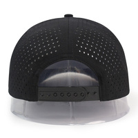 Gorra de béisbol hidroperforada con corte láser, impermeable, a la moda 2026, gorra de malla de 5 paneles personalizada, gorras trucker ajustables