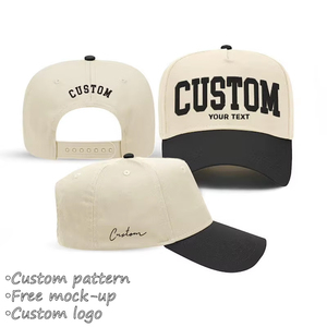 Casquette de sport en coton structurée pour <span class=keywords><strong>femme</strong></span> avec logo brodé 3D personnalisé, casquette de baseball à 5 panneaux pour homme, Gorras - Product Image 1