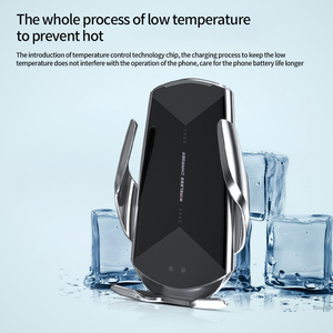 Support de chargeur de voiture sans fil à capteur infrarouge 15W avec fixation automatique pour grille d'aération, compatible iPhone et smartphones Android universels - Product Image 4