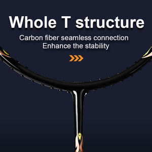 神童<span class=keywords><strong>M</strong></span>-80 6U 70-75G黑色定制全碳纤维羽毛球拍 - Product Image 4