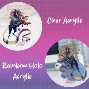 Support en acrylique OEM ODM Jayvik Jayce Viktor Arcane Herald Horse, transparent ou holographique - Product Image 2