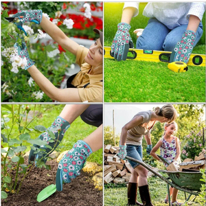 Găng tay làm vườn họa tiết hoa có màn hình cảm ứng đầu ngón tay đàn hồi cổ tay, thoải mái vừa vặn - Product Image 6