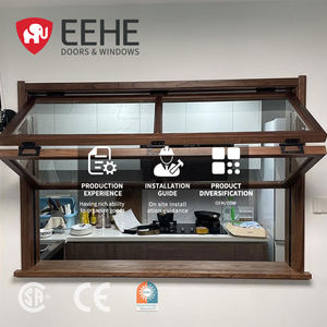 Eehe finestra esterna pieghevole in alluminio isolamento termico a prova di fuoco vetro temperato controllo del rumore finestre residenziali - Product Image 1