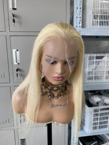 DX123 613 vero e proprio biondo hd parrucche in pizzo pieno crudo vergine <span class=keywords><strong>capelli</strong></span> umani dea senza nodi intrecciato <span class=keywords><strong>parrucca</strong></span> tutto retro treccia treccia scatola - Product Image 4