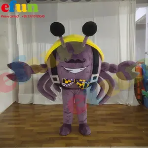 Efun Custom cartoon plush crab mascot costumes adult size Aquatic animal for sale