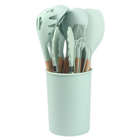 Ensemble d'ustensiles de cuisine en silicone résistant à la chaleur sans BPA, 12 pièces, spatule, louche, grattoir, pelle, cuillère
