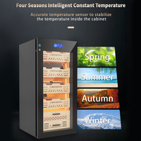 Cabinet à cigares électrique avec télécommande WIFI pour téléphone portable, avec serrure à empreintes digitales, humidité et température constantes