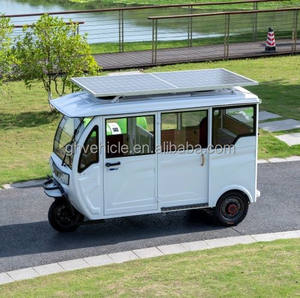 Triciclo eléctrico de pasajeros con 4 asientos cerrados chinos, Taxi con Panel Solar para pasajeros, triciclo eléctrico de pasajeros barato de 1000W - Product Image 1