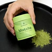 Boîte en fer blanc ronde vide de 30g pour matcha, personnalisée, de qualité alimentaire, 60x60, de qualité cérémoniale, pour emballage de thé vert de luxe