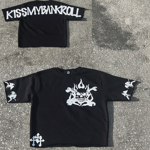 T-shirt Oversize DCY di Alta Qualità per Uomo, T-shirt 100% Cotone Misto all'Ingrosso per Uomo in Molti Colori, T-shirt Crop 250 Gsm DTG - Product Image 2