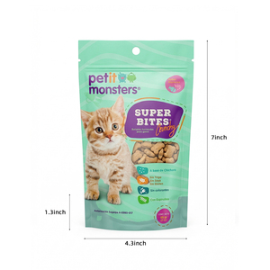 Custom Printed Factory Price Stand Up Zipper Pouch Bag with <b>Window</b> for Cat Treats Pet Food Animal Snacks Packaging Bag - Product Image 2