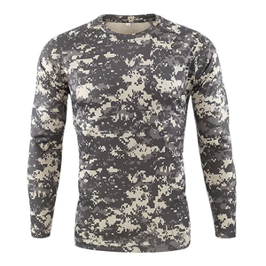 DFS920 Sous-vêtements de sport à manches longues respirants légers à séchage rapide camouflage 3D Chemises à col rond - Product Image 4