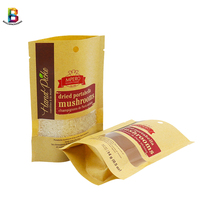 Sac d'emballage alimentaire personnalisé de 250g 100g pochette debout durable en Mylar pour animaux de compagnie pour noix de champignon séché