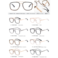 SHINELOT MS 81199 Nouvelles lunettes pour hommes en TR90+Métal, double pont nasal, optiques, anti-lumière bleue, logo personnalisé