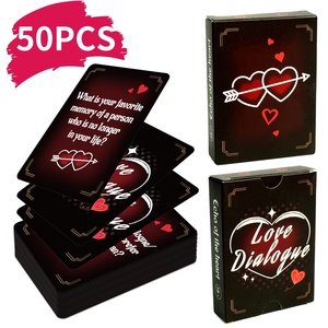 Nuevas Tarjetas Interactivas de Diálogo para Parejas con Diseño de Corazones, Personalizables, 50 Piezas, Tarjetas de Preguntas y Respuestas para Esposo y Esposa - Product Image 2