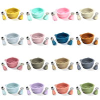 Bol à dîner pour enfants en silicone de qualité alimentaire, antidérapant, avec forte ventouse, logo personnalisé, ustensiles de repas pour nouveau-nés, bol durable
