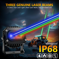 Feux d'avertissement laser RGB trois couleurs 12V 24V, rouge, vert, bleu, lampe stroboscopique avec connecteur étanche et faisceau de câblage