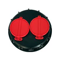 Accouplement HT Capuchon IBC de 6 pouces avec double bouchon de 2 "pour réservoirs fourre-tout IBC Bleu moulé en HDPE