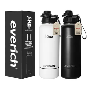 Stocked 2 In 1 32oz Wide Mouth Stainless Steel Water Bottle 8oz Storage Bottom Vacuum Water Bottle For Outdoor With Pet