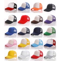 Gorra de malla de 5 paneles estilo camionero informal de verano para niños con logotipo y personaje bordados en 3D