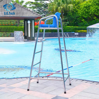Couronne d'eau Chaise de sauveteur en acier inoxydable de haute qualité fermement stable avec logo international Outils et accessoires de piscine